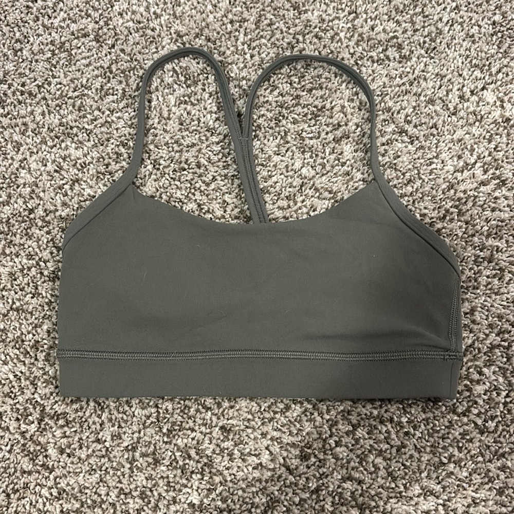 army green lululemon sports bra (size 2)